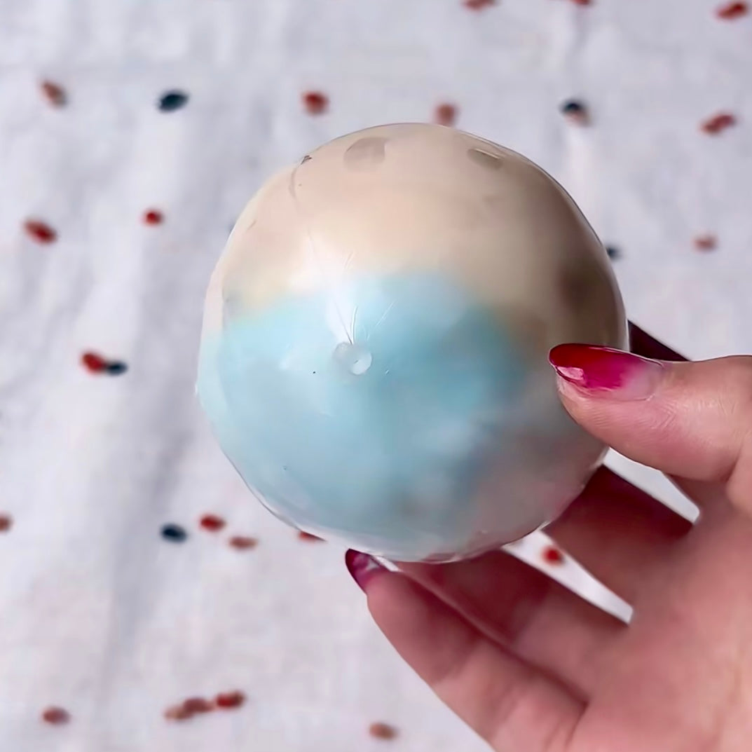 Crispy Shell Two-Tone Ice Cream Stress Relief Handmade Ball
