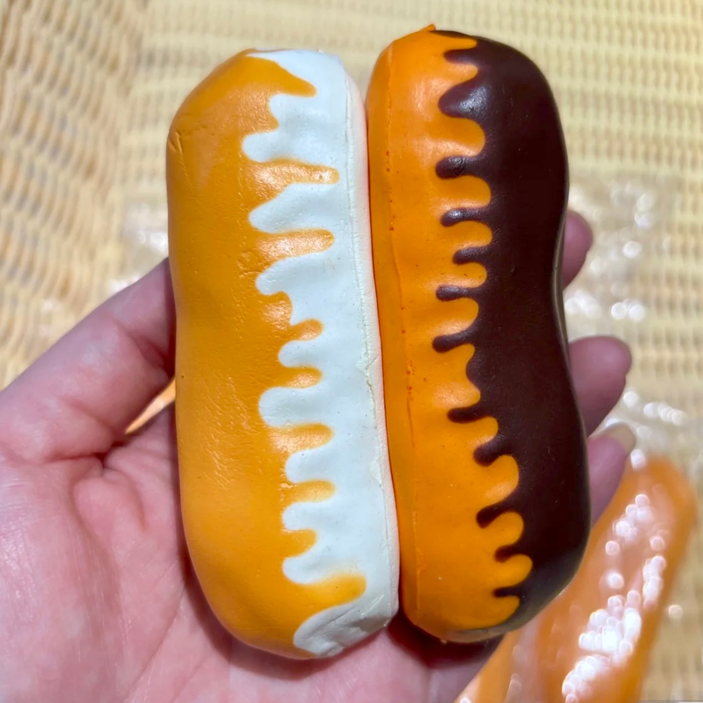Cute Milk Stick Thumb Cookies Slow-rising Squishy Toy