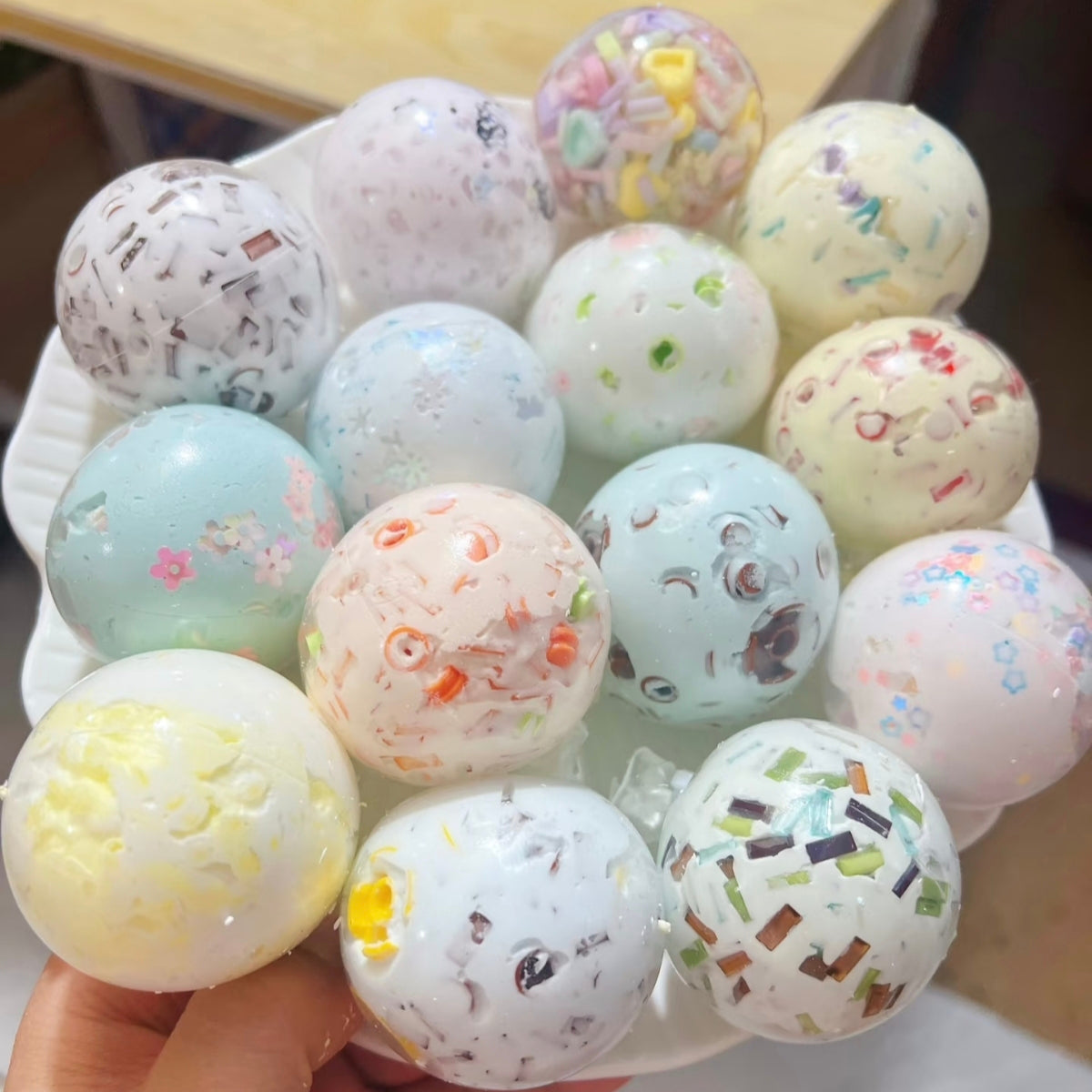 Cute Mini Random Selection of Multiple Styles Stress Ball Fidget Toy (4cm) - Charming Cheese