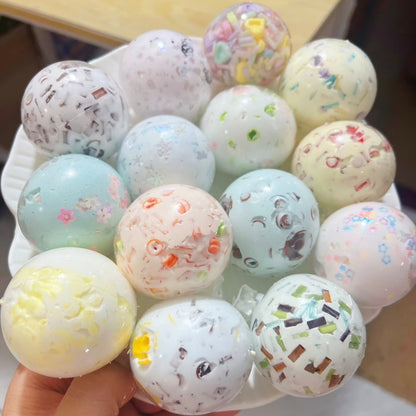 Cute Mini Random Selection of Multiple Styles Stress Ball Fidget Toy (4cm) - Charming Cheese