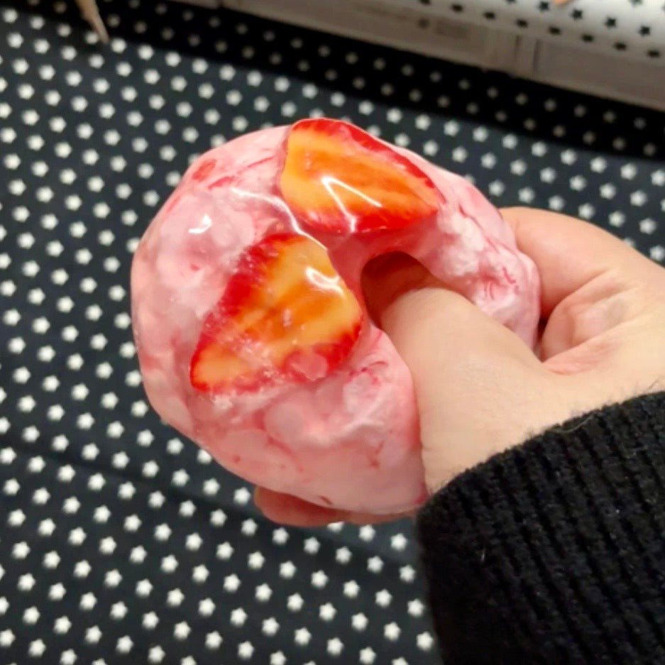 Crunchy Strawberry Jelly Vaseline Stress Ball Fidget Toy - Charming Cheese
