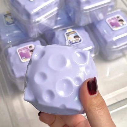 Crunchy Savory Purple Cheese Cube Stress Ball Fidget Toy (6cm)