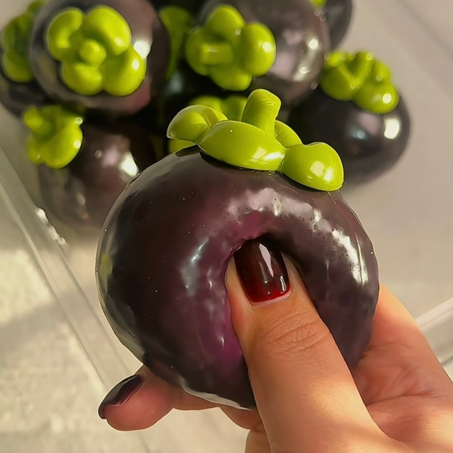 Crunchy Chubby Mangosteen Stress Ball Fidget Toy