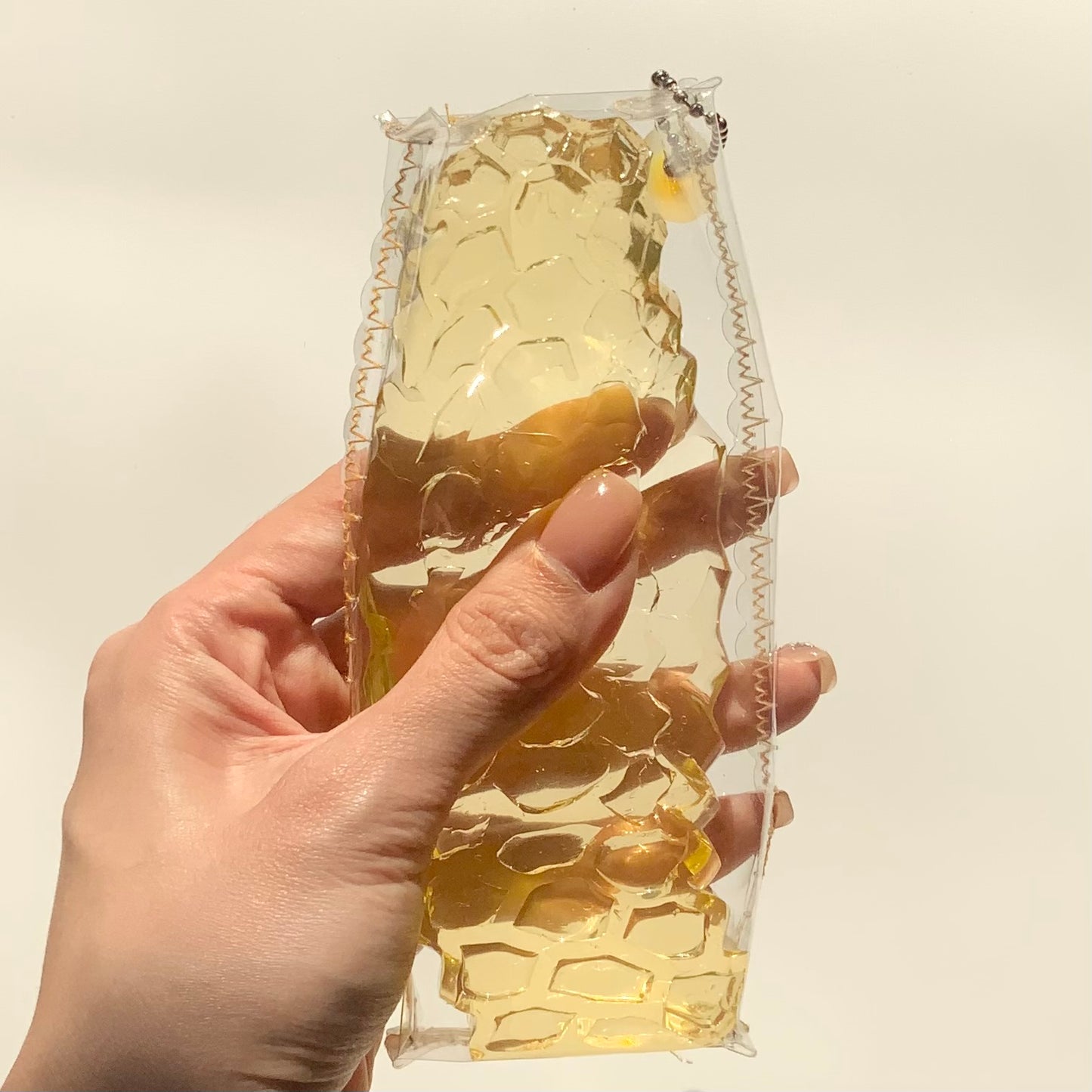 Super Soft Transparent Golden Honeycomb Taba Squishy Toy