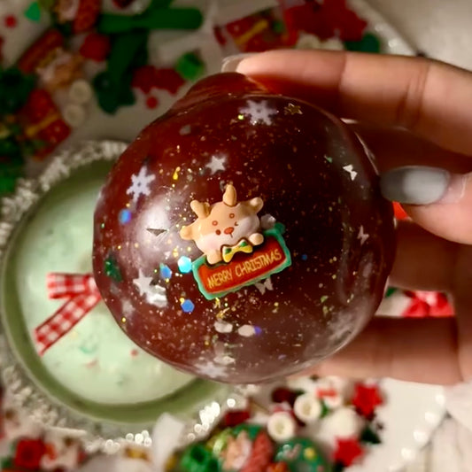 Crispy Shell Christmas Chocolate Stress Relief Handmade Ball