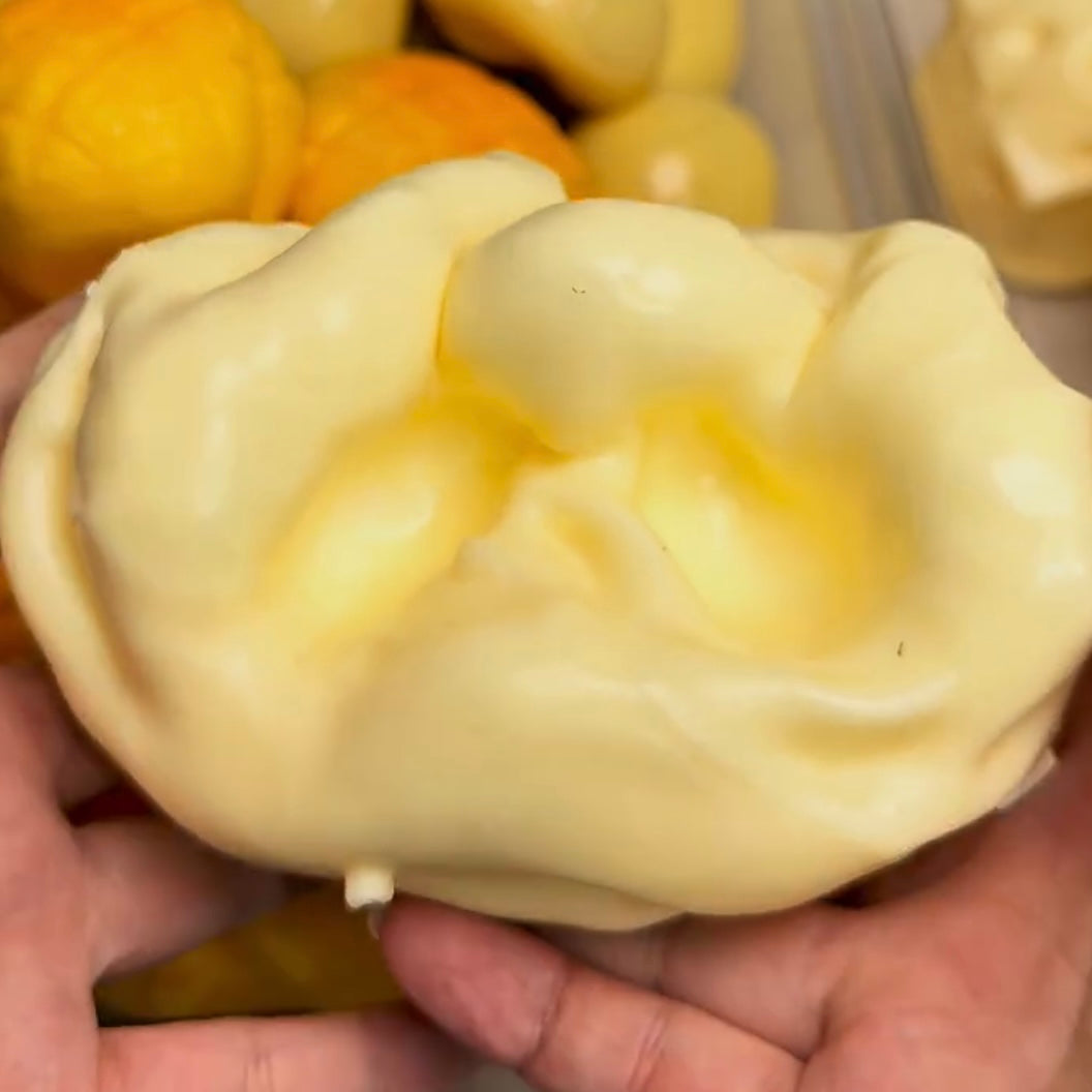 Giant Square Cheese Crunchy Stress Ball Fidget Toy - Charming Cheese