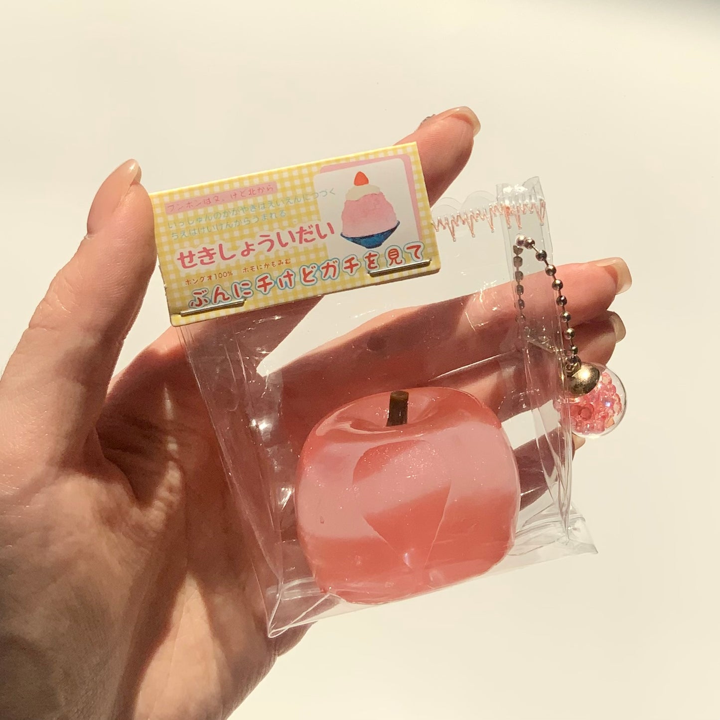 Super Soft Transparent Pink Apple Taba Squishy Toy