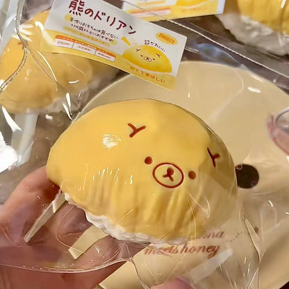 Frozen Butter Texture Durian Bear Taba Squishy Toy (190g)