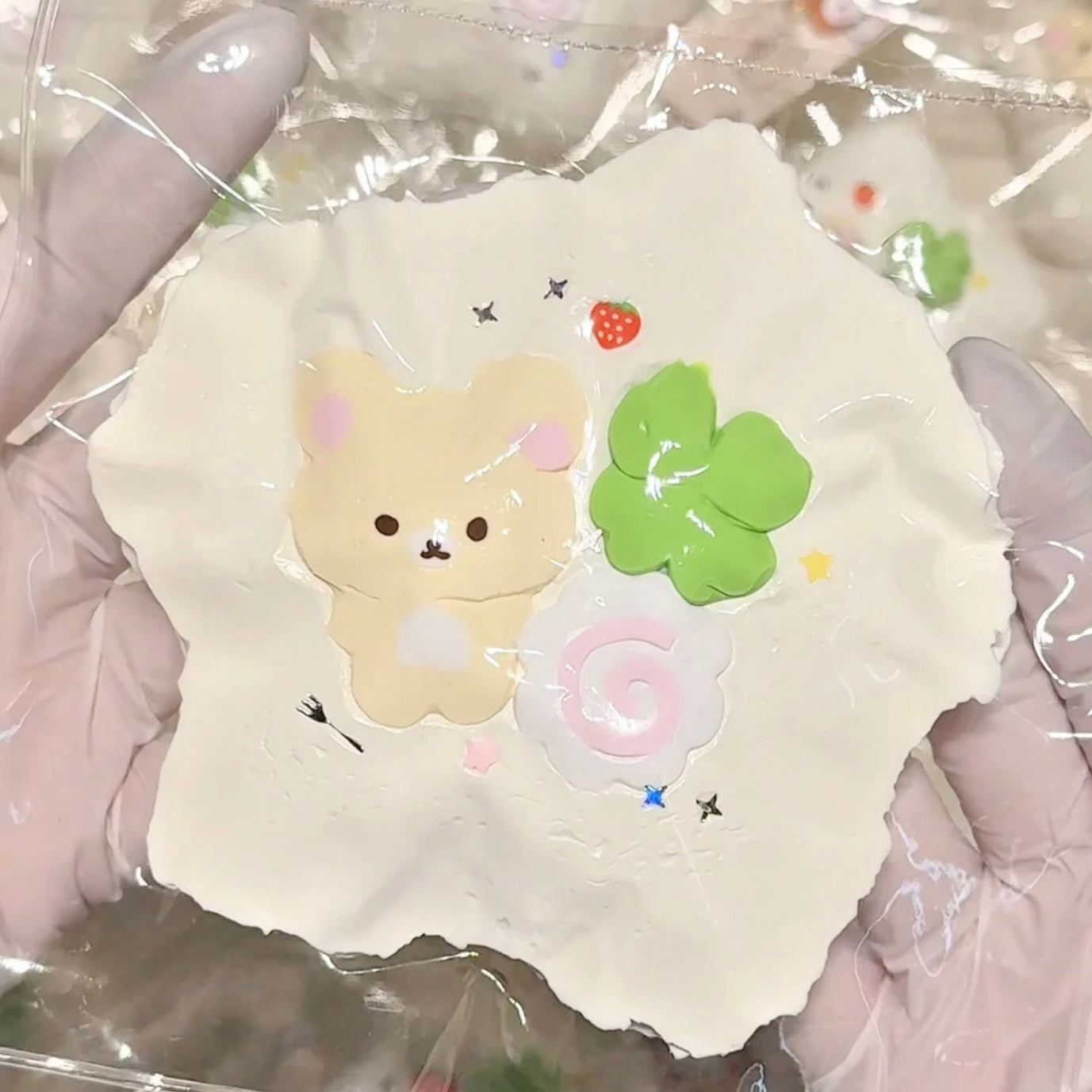 Soft Clay-like Texture Little Bear Lucky Star Taba Squishy Toy