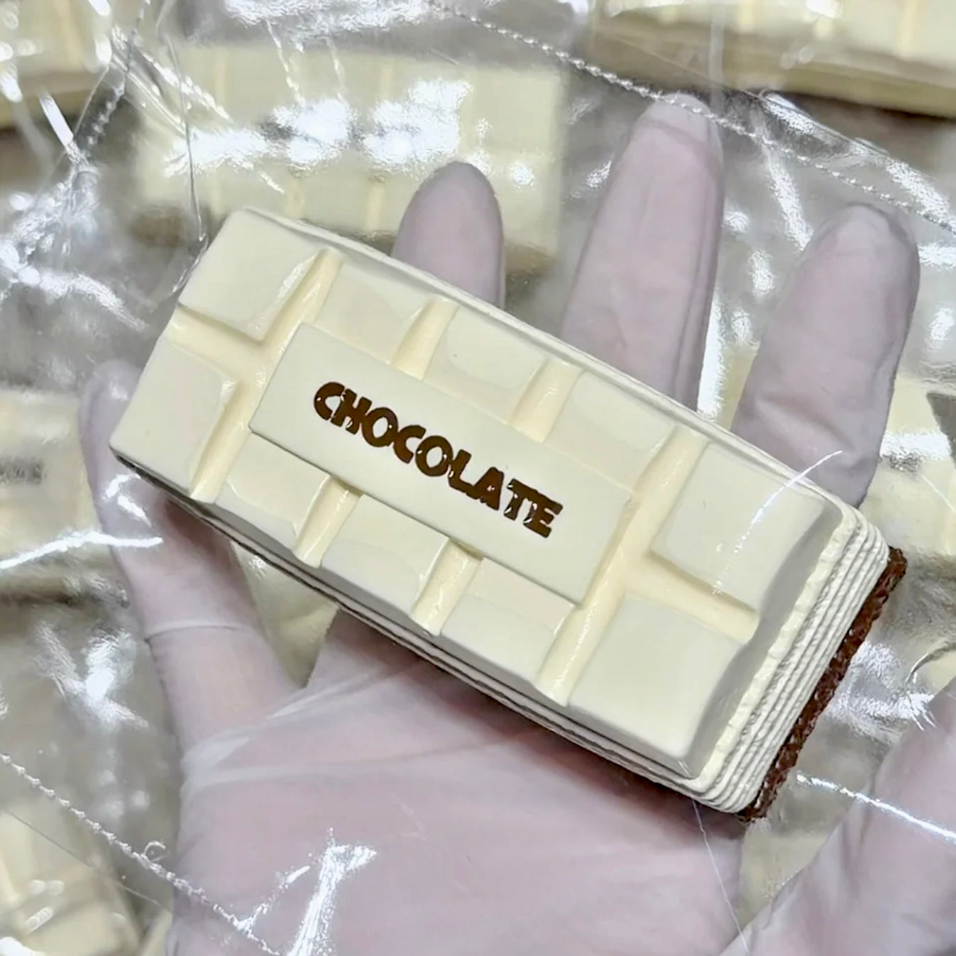 Butter Chocolate Clay-like Texture Taba Squishy Toy (around 130g)