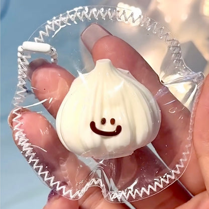 Thick Cream Texture Smiling Garlic Mango Marshmallow Mini Charm Taba Squishy
