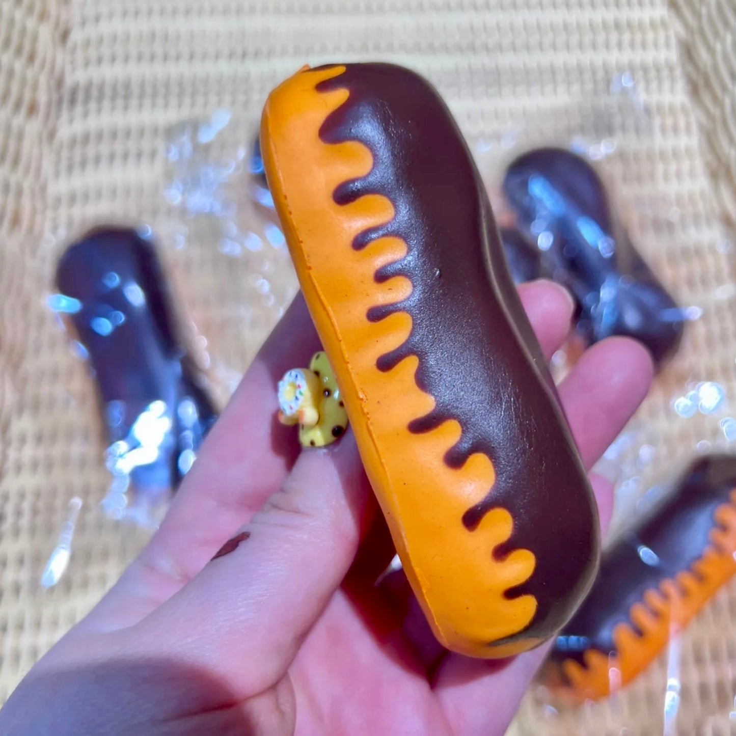 Cute Milk Stick Thumb Cookies Slow-rising Squishy Toy