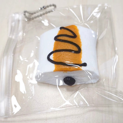 Charcoal-grilled marshmallow taba squishy toy - Charming Cheese