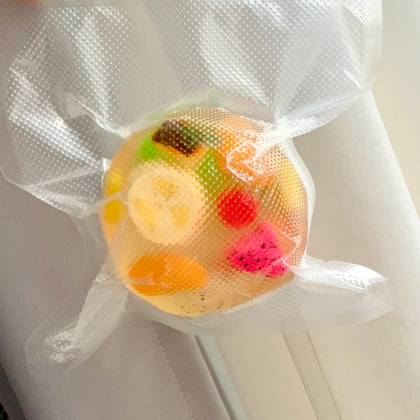 Soft Mouldable Mixed Fruit Stress Ball Toy (6cm ball skin)