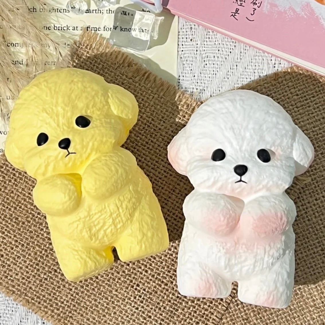 Bichon Frise puppy dog slow rising squishy toy