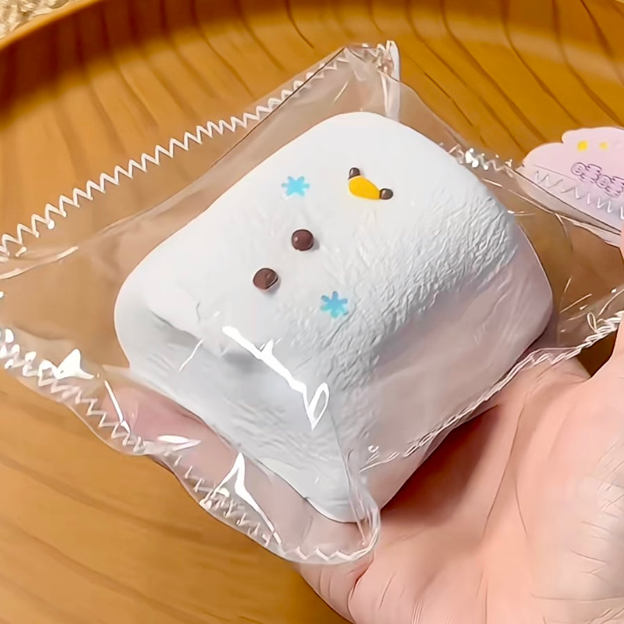 Water-like Texture Bursting Snowman Marshmallow Taba Squishy Toy (around 180g)