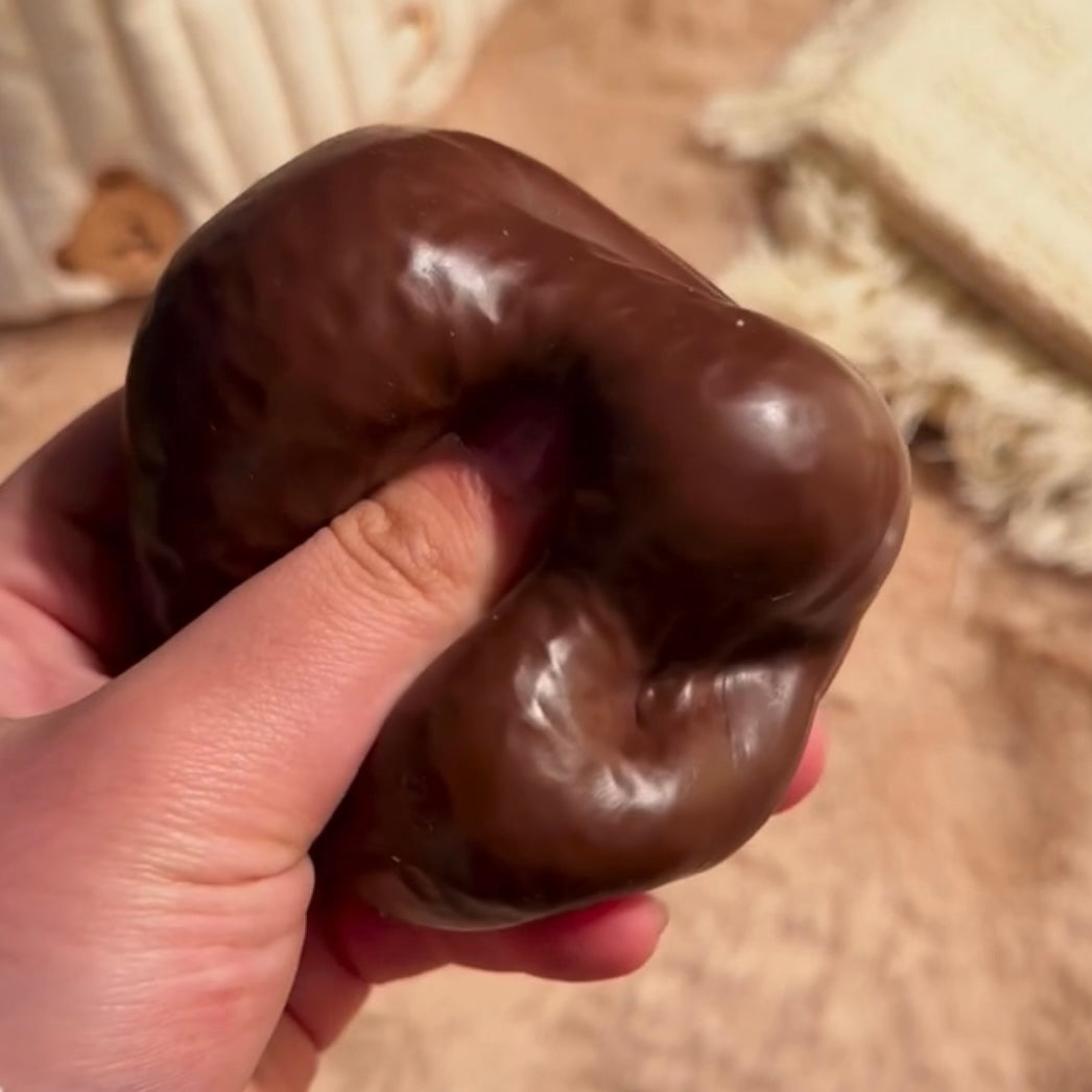 Moldable chocolate pie stress ball fidget toy