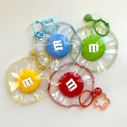 Colorful M&M Beans Taba Squishy Pendant