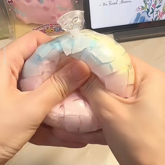 Crispy Wax Shell Three Colors Ice Cream Stress Relief Handmade Ball - Charming Cheese