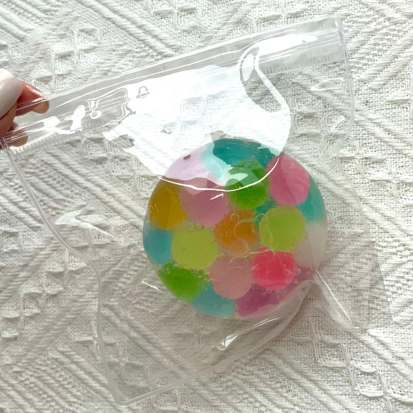 Gel-like slime colorful sugar ball stress ball fidget toy