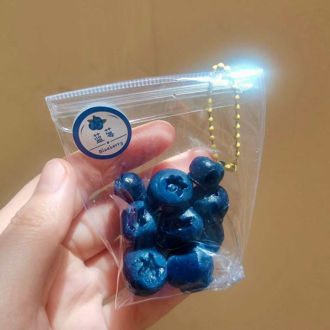 Blueberry taba squishy toy pendant