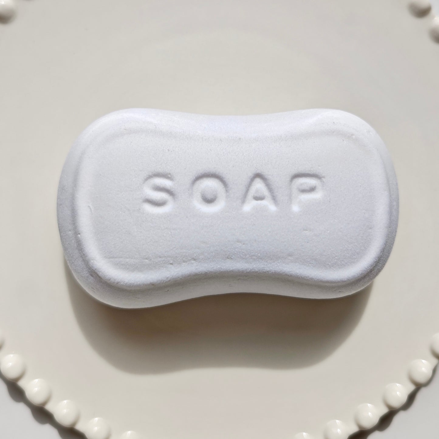 Flocked super soft white soap taba squishy toy