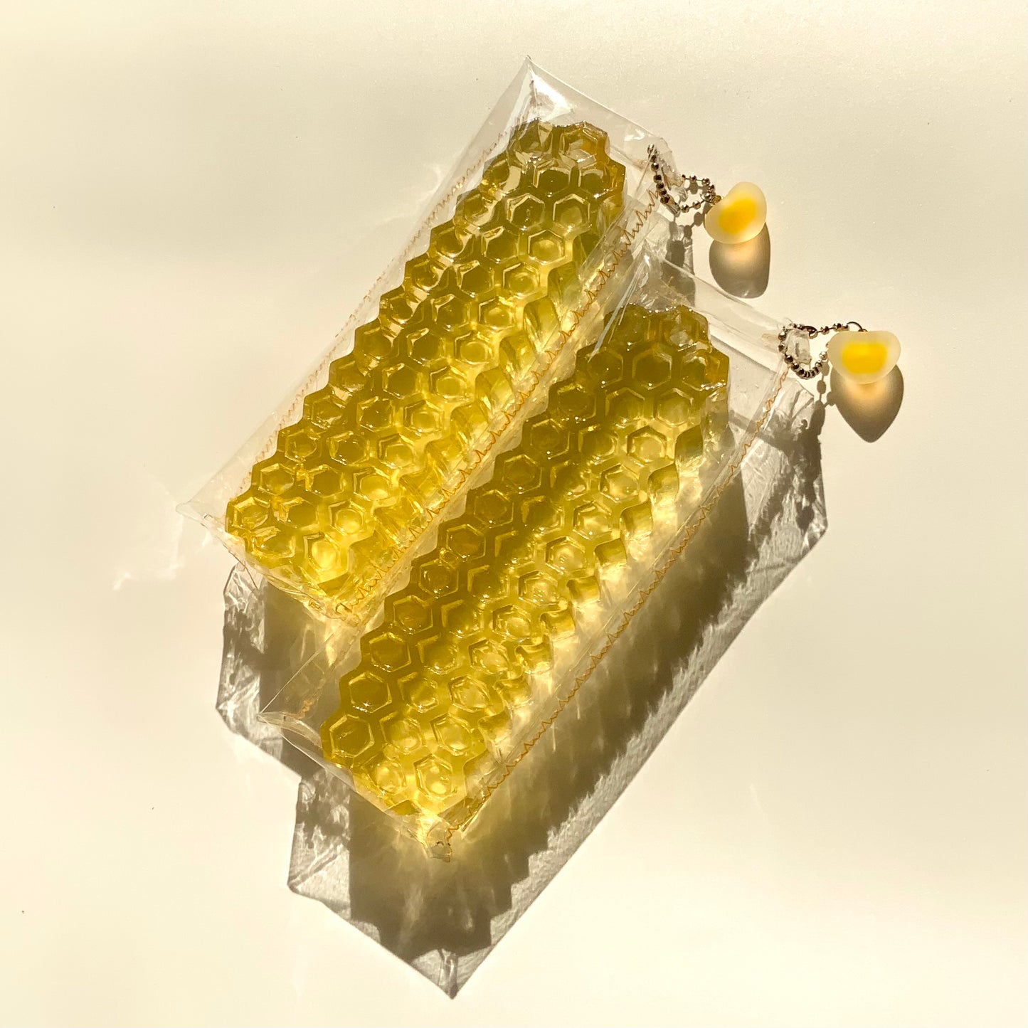 Super Soft Transparent Golden Honeycomb Taba Squishy Toy