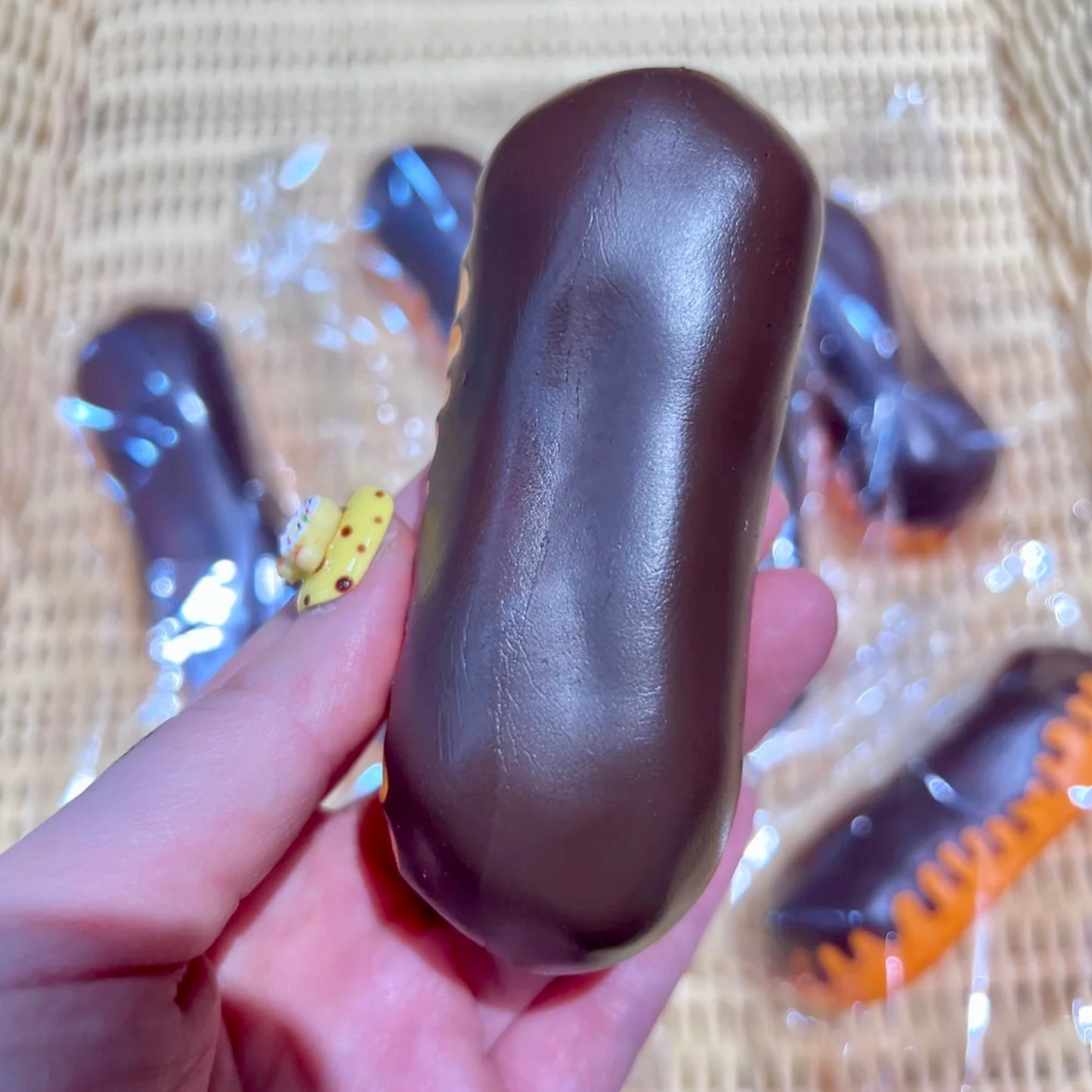 Cute Milk Stick Thumb Cookies Slow-rising Squishy Toy