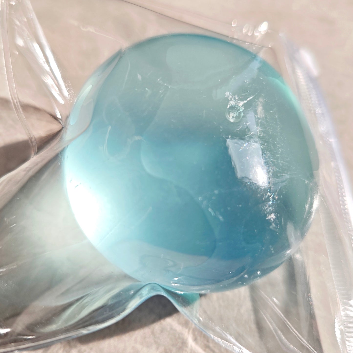 Green /Purple /Clear Blue Soft Coconut Oil Malleable Handmade Stress Ball