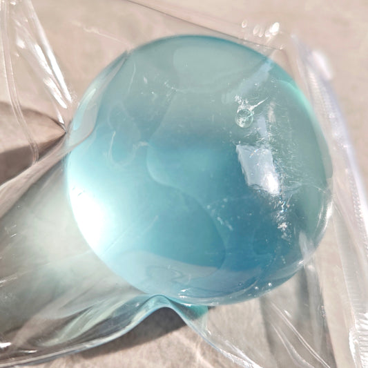 Green /Purple /Clear Blue Soft Coconut Oil Malleable Handmade Stress Ball
