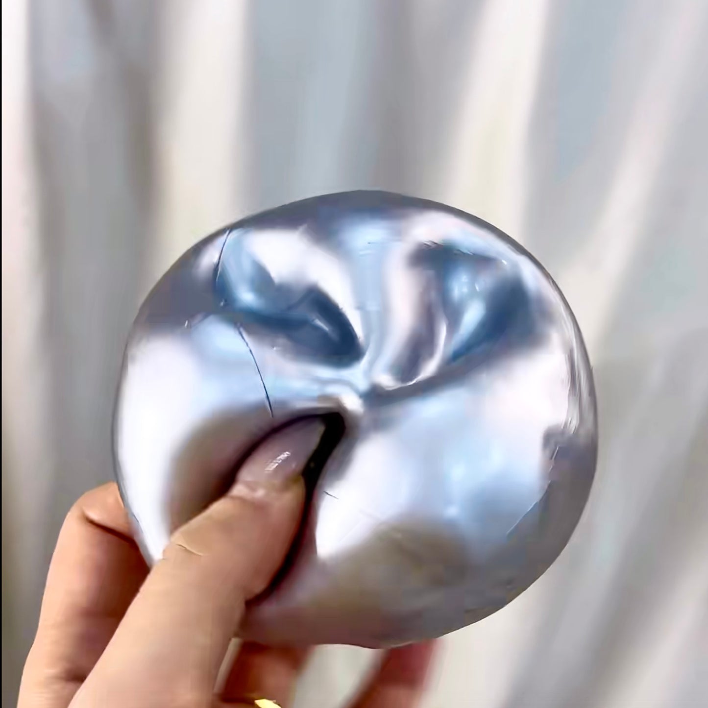 Silver Liquid Metal Ball Ultra-Thin Skin Moldable Petroleum Jelly