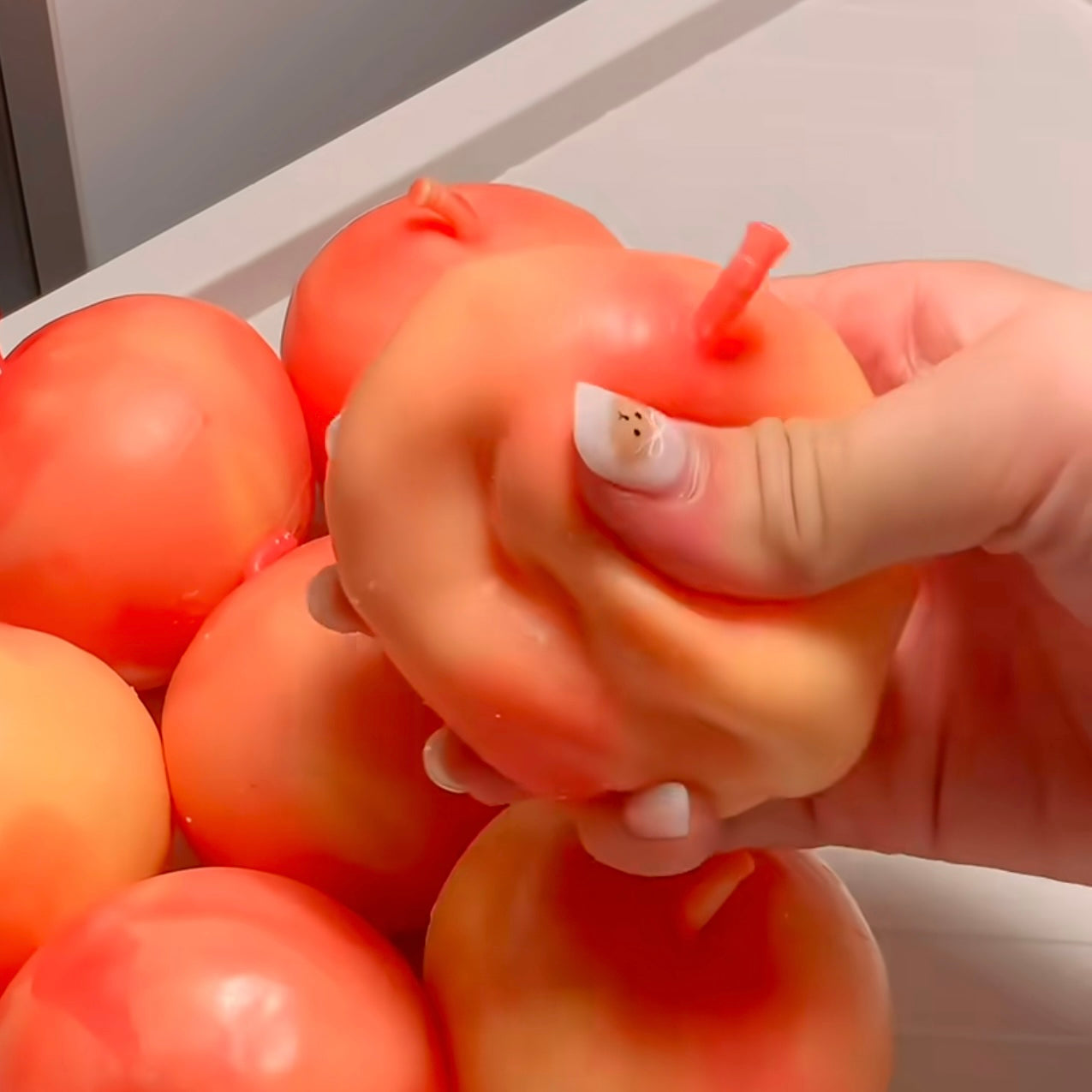 Crispy Little Red Apple Handmade Stress Ball (70g)