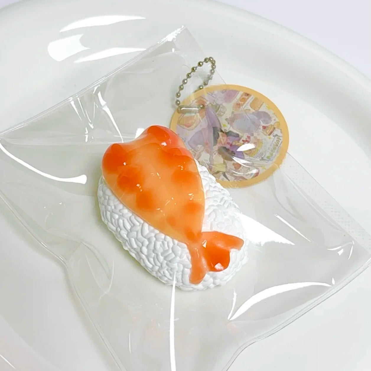 Salmon sweet shrimp sushi taba squishy toy pendant