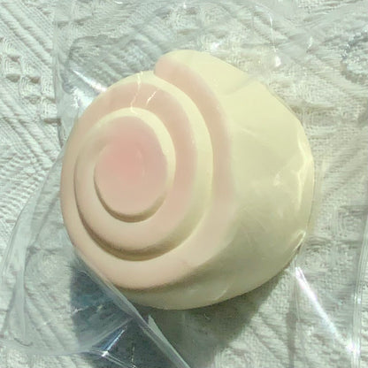 Thick Cream Spring Pink Snail Roll Taba Squishy