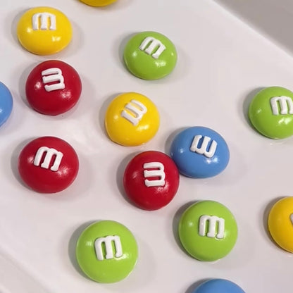 Colorful M&M Beans Taba Squishy Pendant