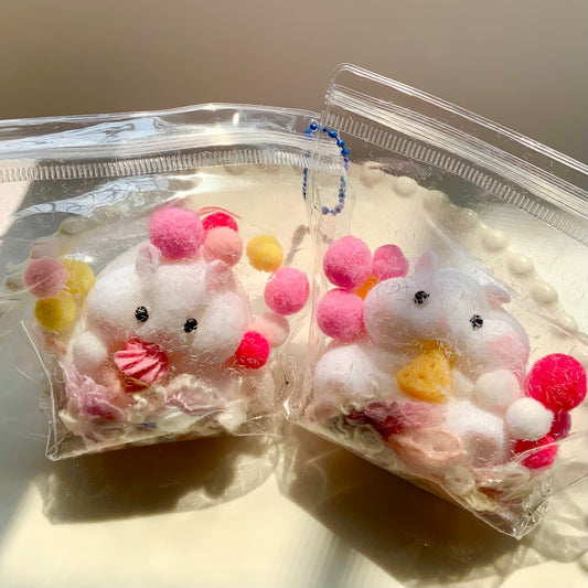 Hamster With Ice Cream/ Cheese Taba Squishy Toy - Charming Cheese