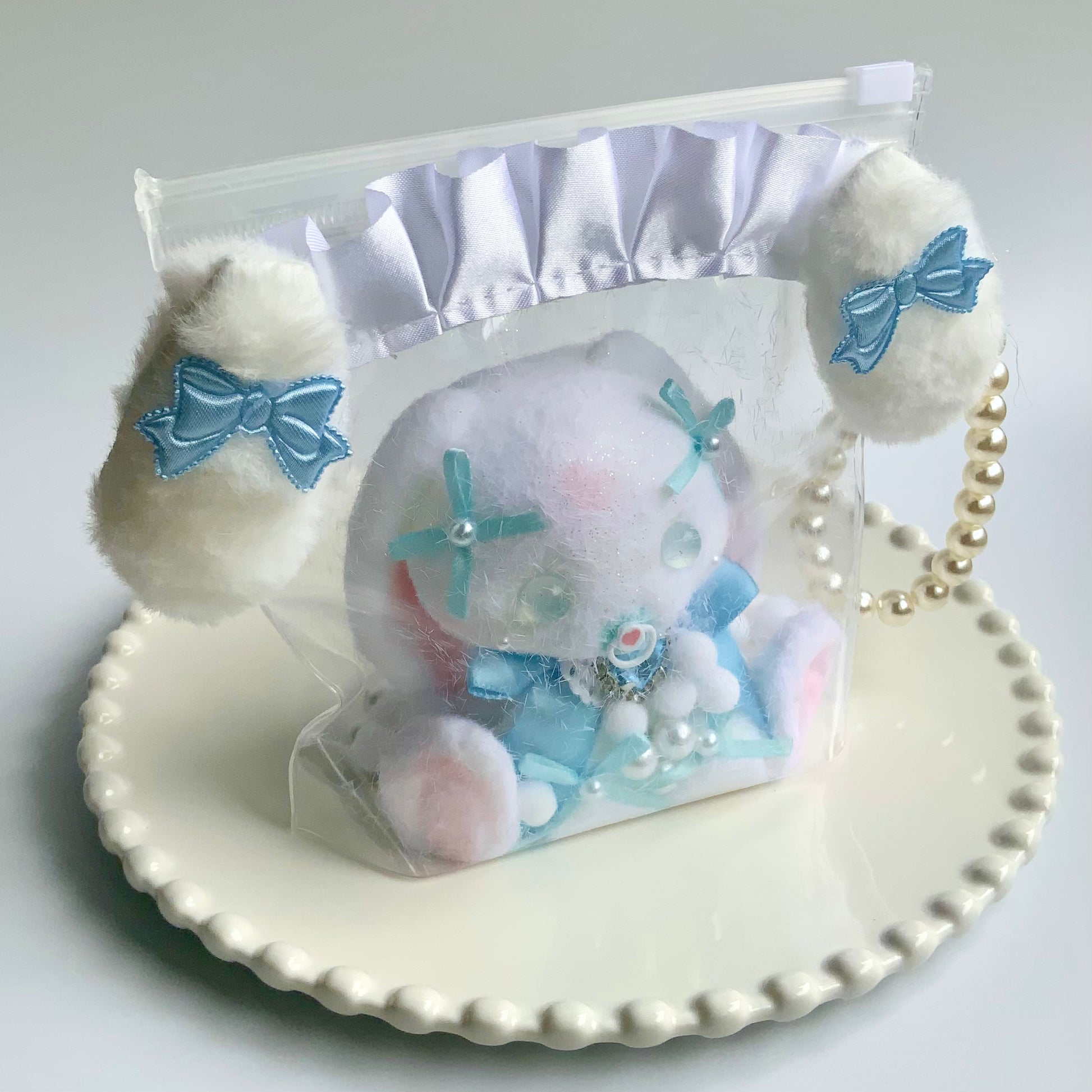 Lolita rabbit (pink/ blue) taba squishy toy - Charming Cheese