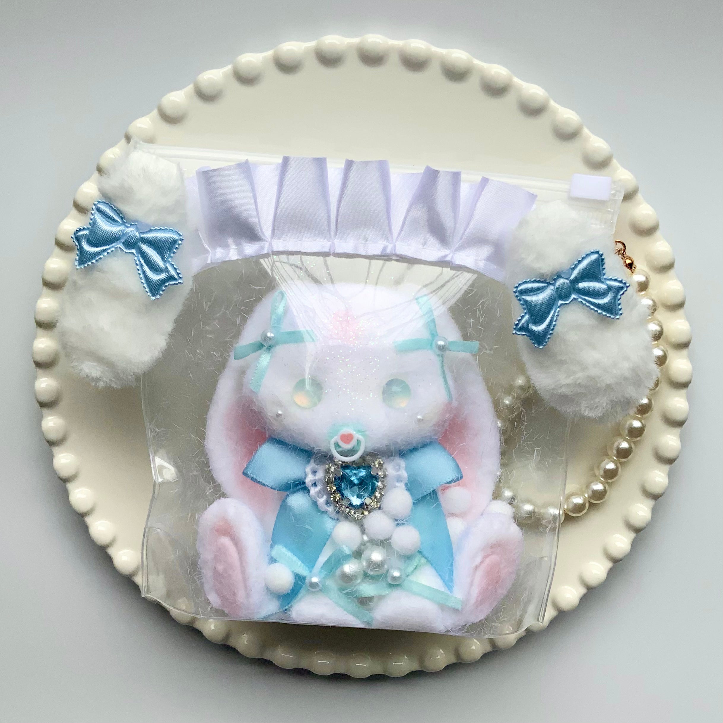 Lolita rabbit (pink/ blue) taba squishy toy – Charming Cheese