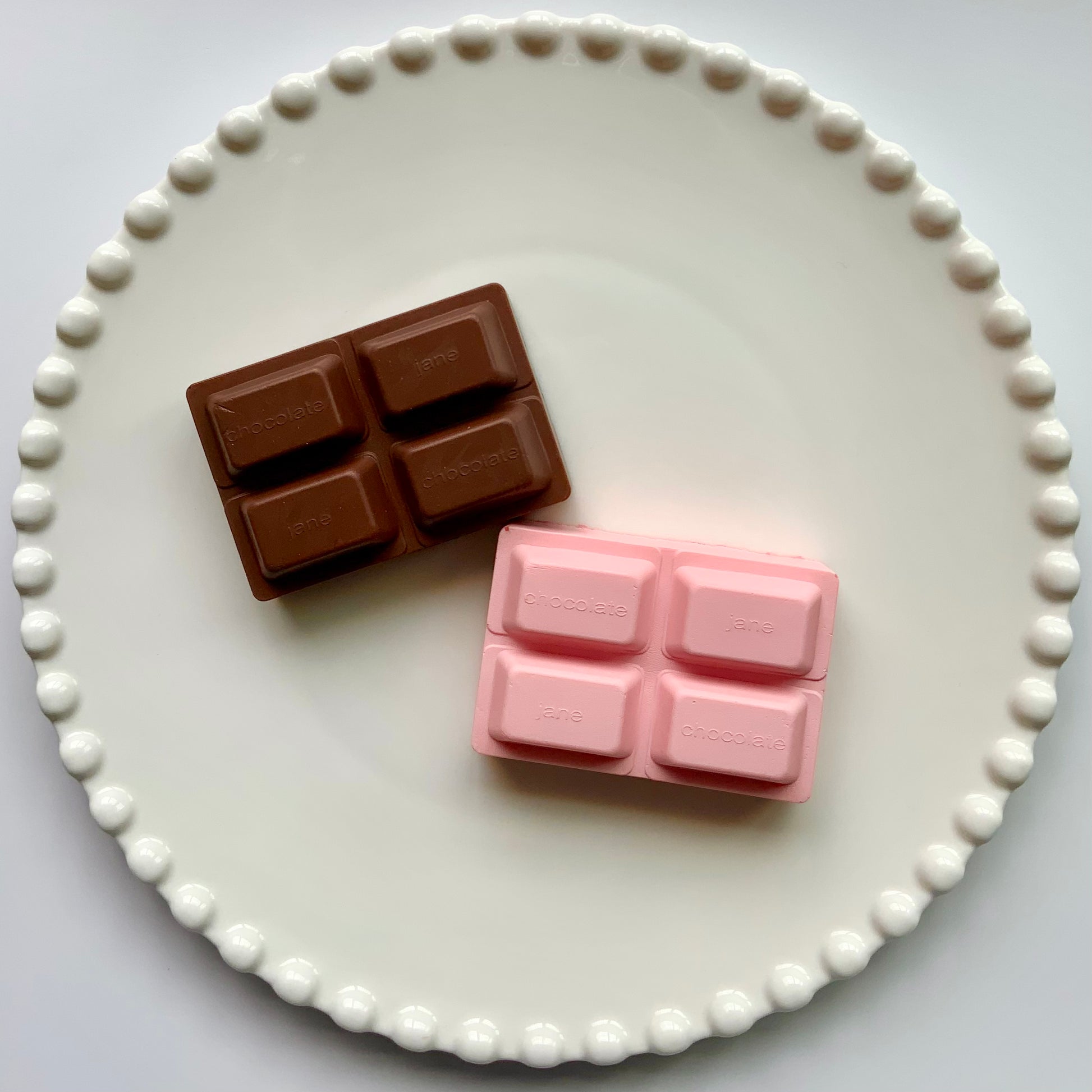 Mini Brown/ Pink Chocolate Bar Slow Rising Squishy - Charming Cheese
