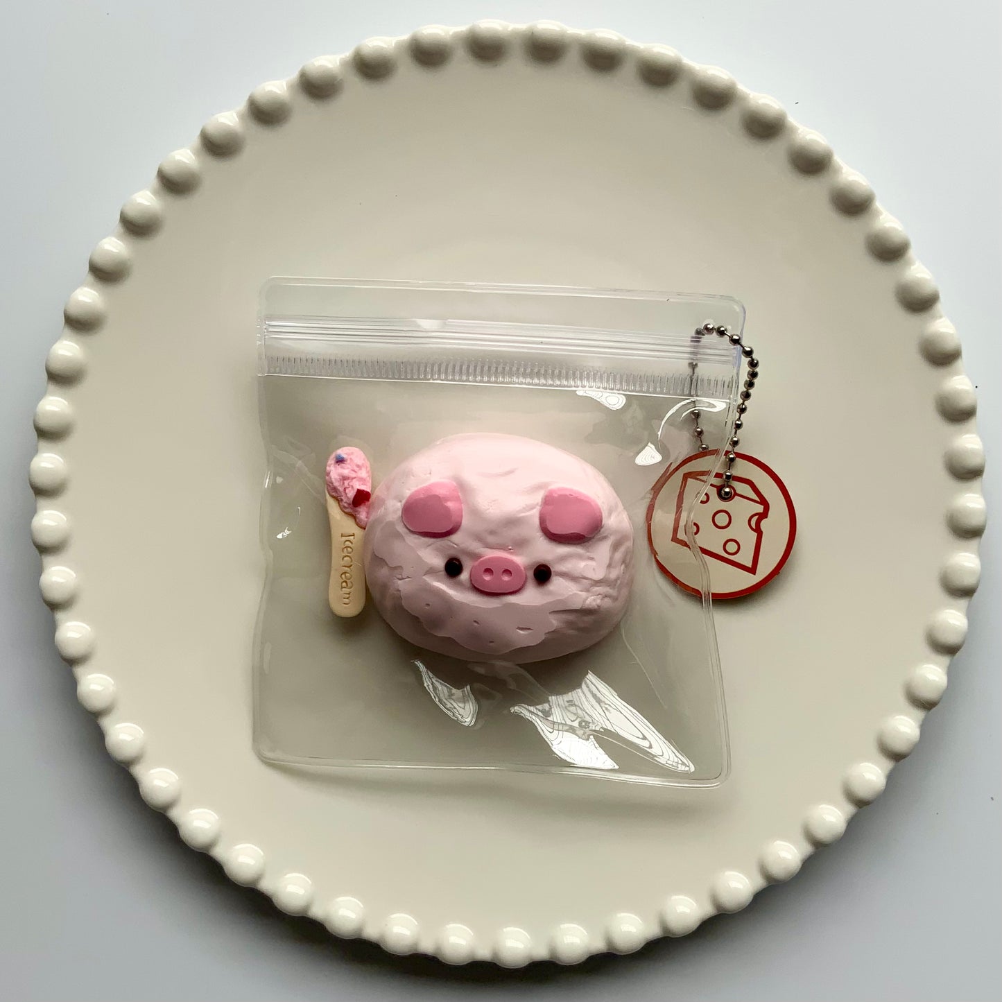 Pink piggy taba squishy toy