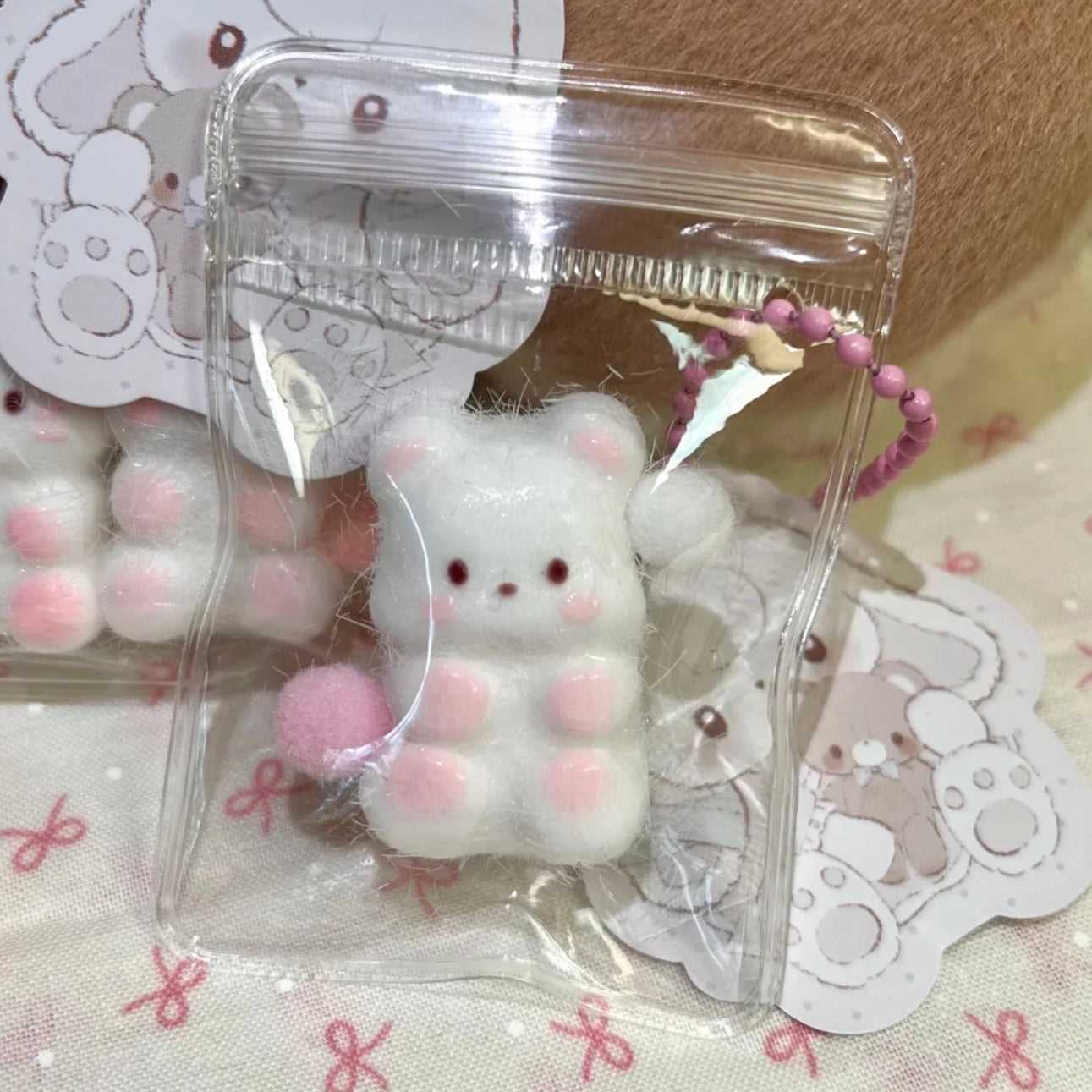 Pink sweet family-Lamb, Dog, Rabbit, Bear, Cat taba squishy toy