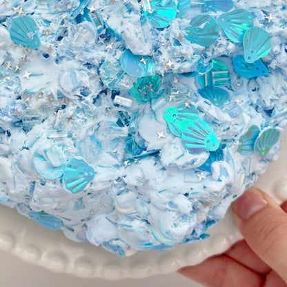 [NEW!] Glittery Ocean Bubble Gum Base Handmade Squishy Ball Toy