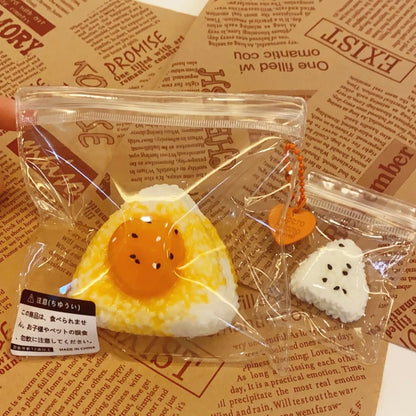 Salted egg yolk rice ball set taba squishy toy - Charming Cheese