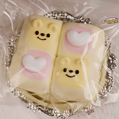 Yellow Bear Four-Pack taba squishy toy - Charming Cheese