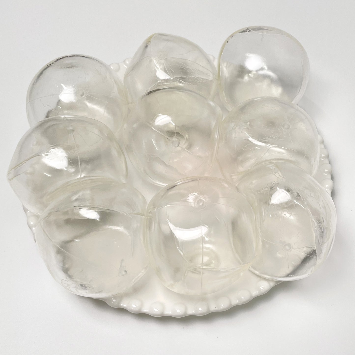 Clear Stress Ball Skin Pack of 10 with Stopper (6cm)