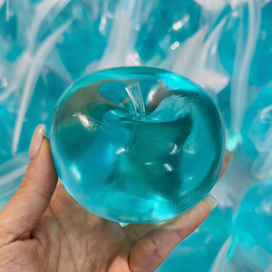 Formable Crystal Pink /Blue /Red Creamy Texture Big Apple 🍎 Vaseline Stress Ball - Charming Cheese