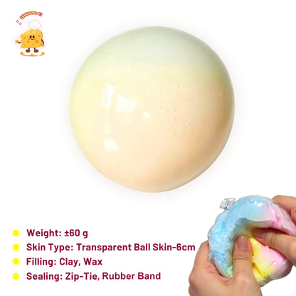 Crispy Wax Shell Three Colors Ice Cream Stress Relief Handmade Ball - Charming Cheese