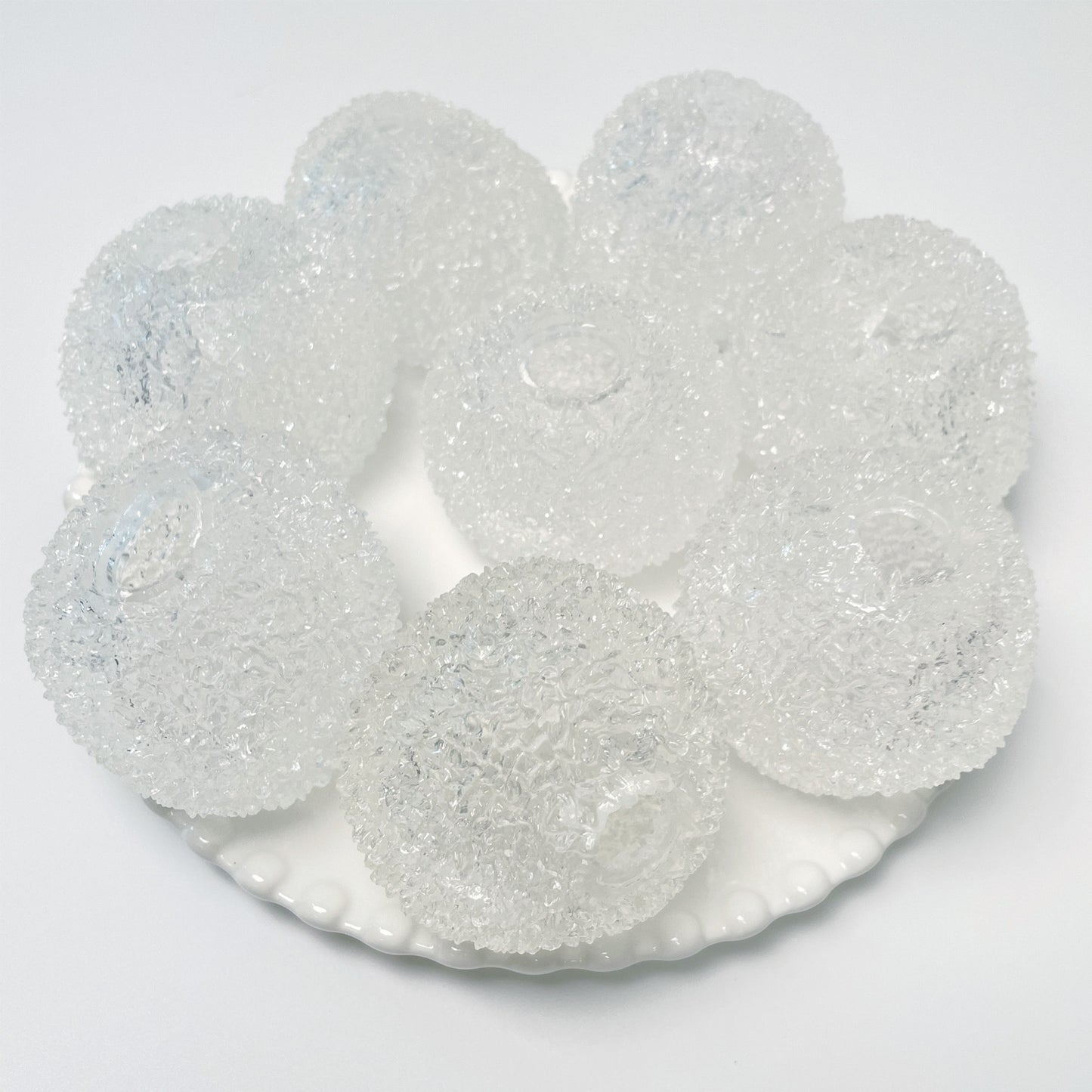 Clear Bayberry Textured Stress Ball Skin Pack of 10 with Stopper (6cm)