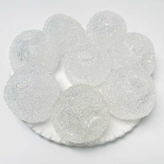 Clear Bayberry Textured Stress Ball Skin Pack of 10 with Stopper (6cm) - Charming Cheese