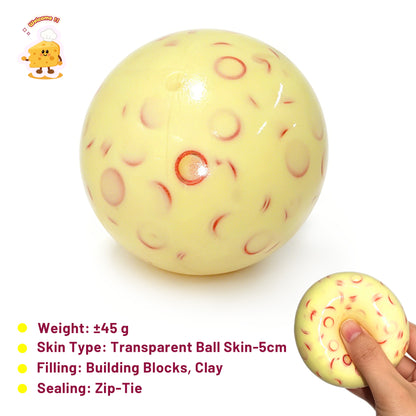 Crunchy Butter Apple Building Blocks Stress Ball Zip-tie Fidget Toy (5cm ball skin)